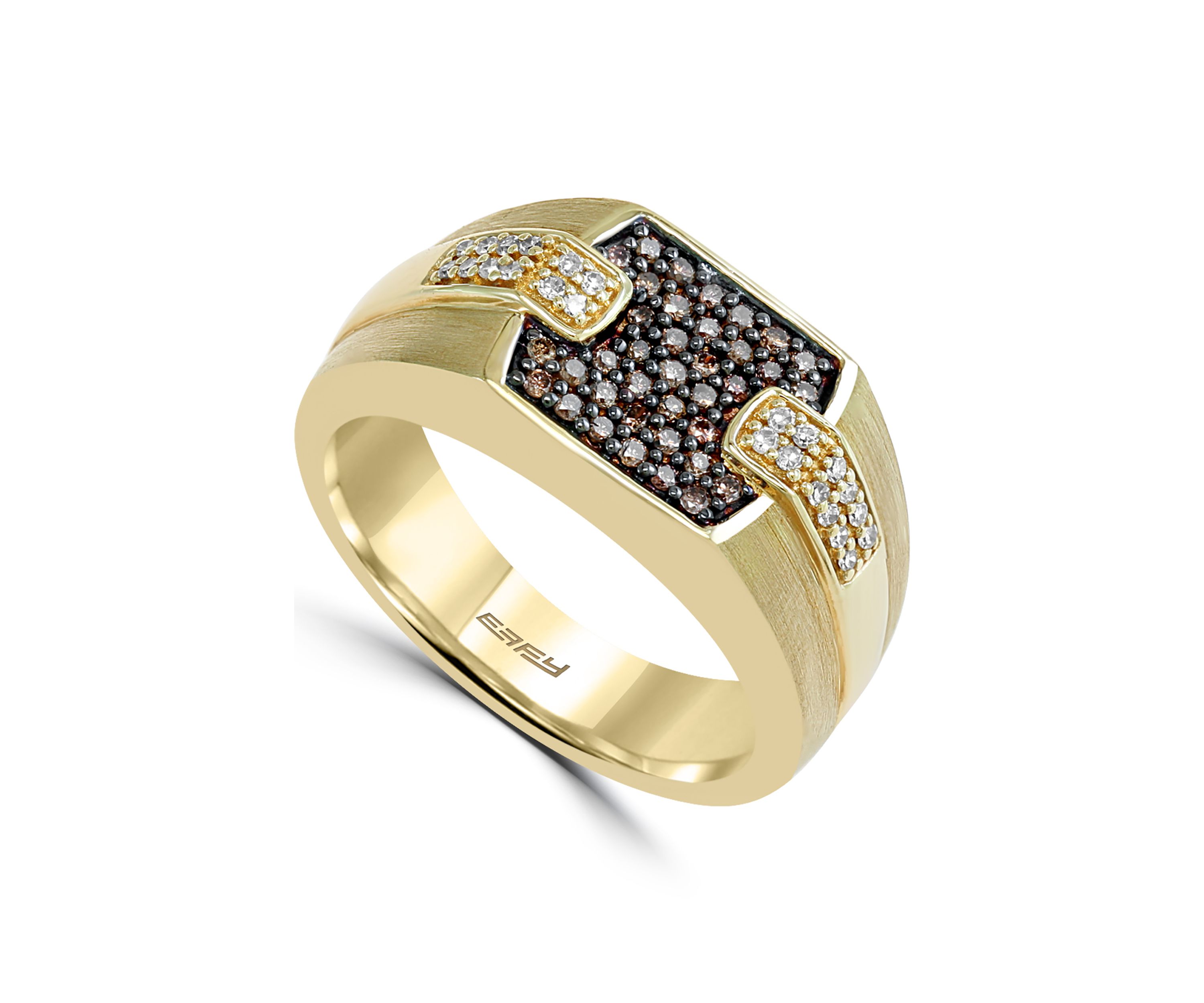 3/8 ct. t.w. Espresso and White Diamond Ring in 14K Yellow Gold