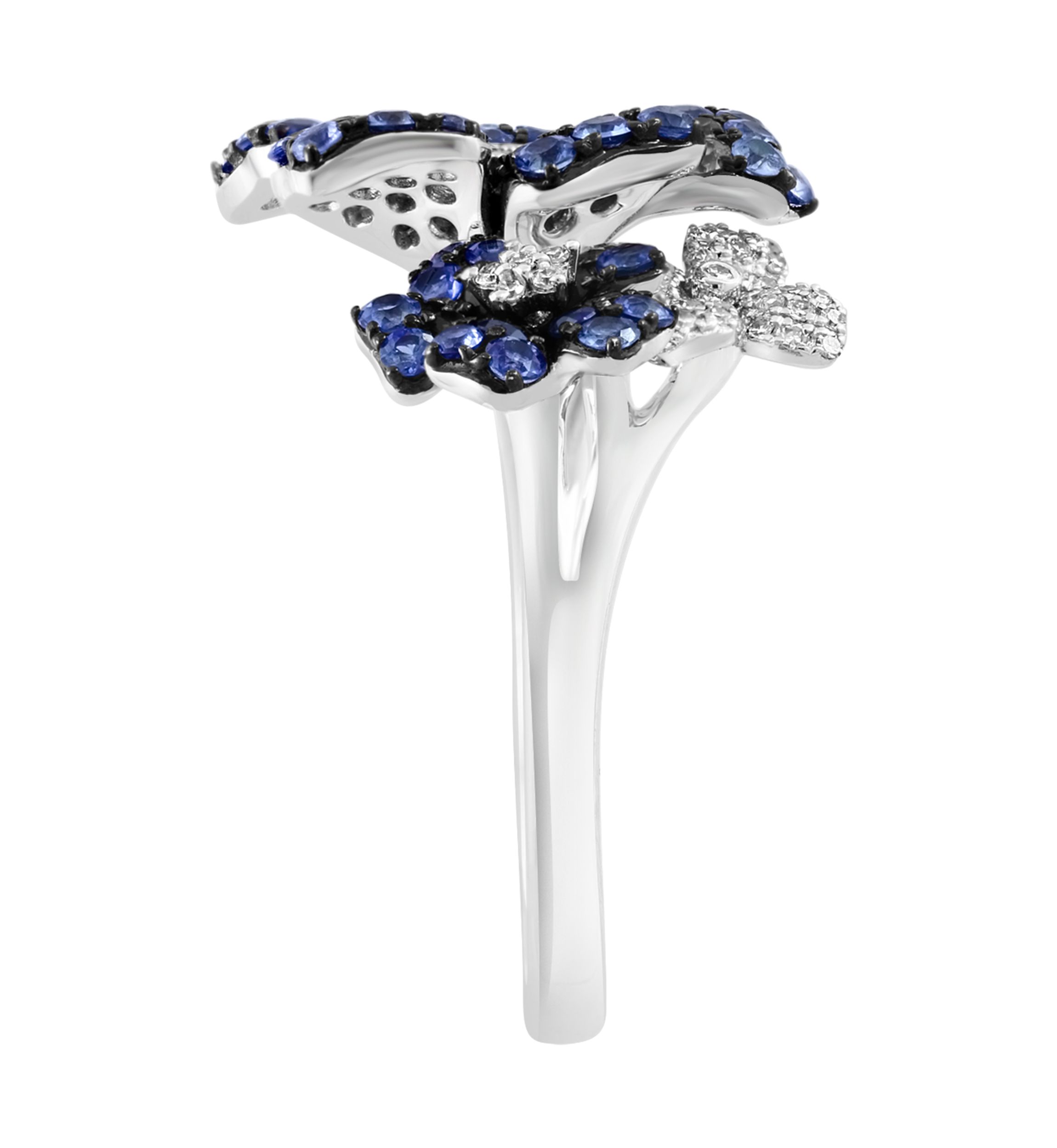 1/8 ct. t.w. Diamond and 1.53 ct t.w. Sapphire Ring in 14K White Gold 