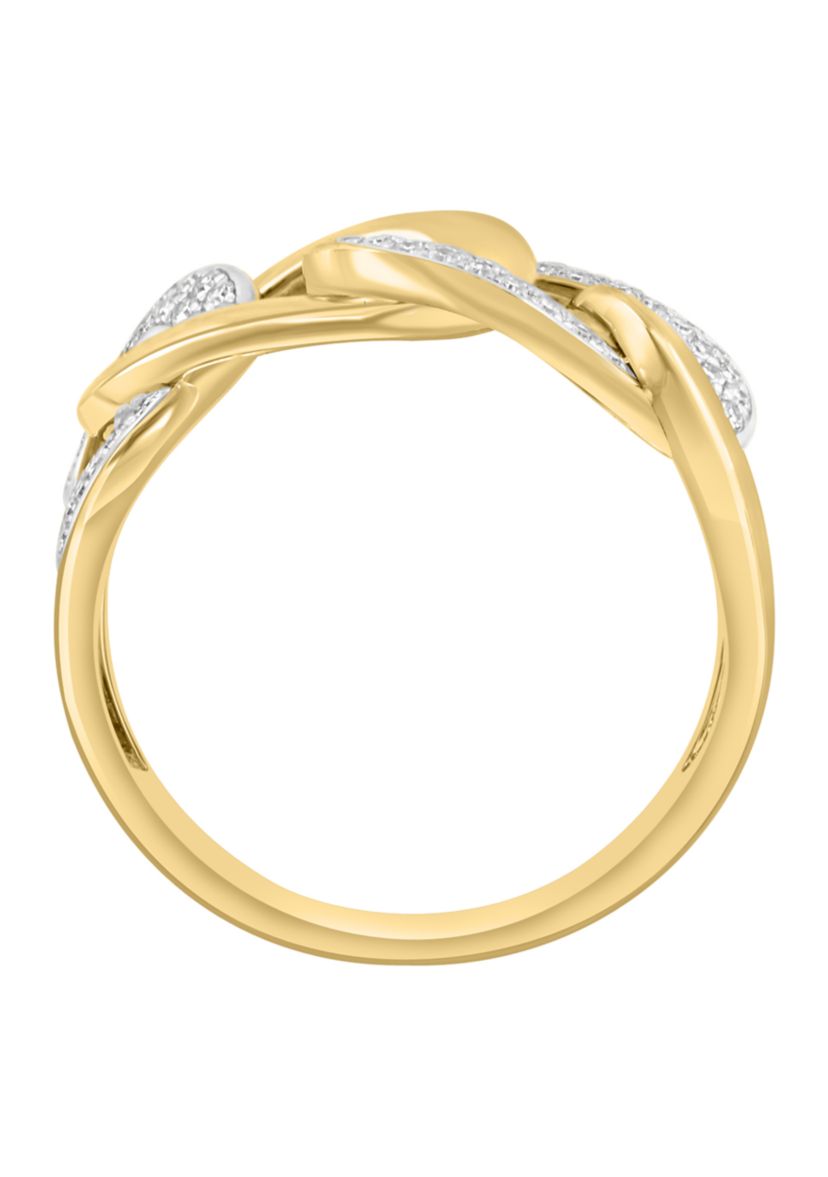 14K Yellow Gold Diamond Ring 