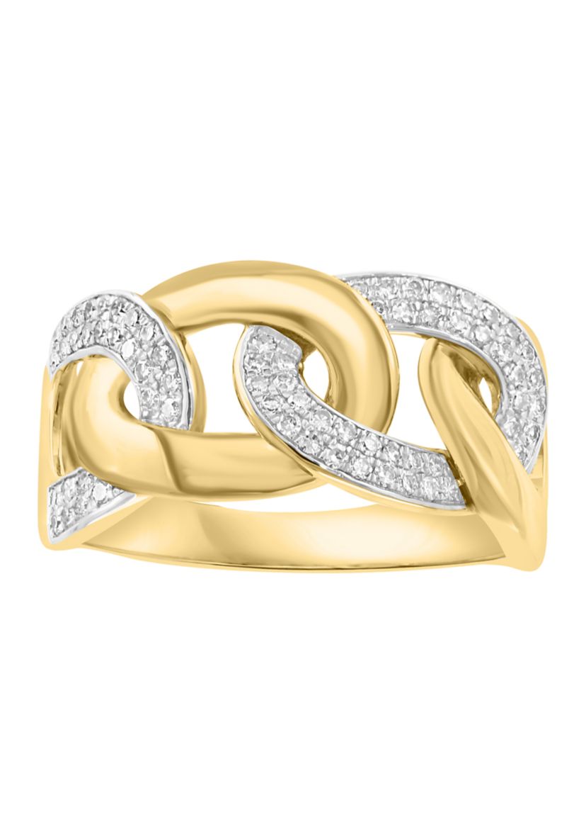 14K Yellow Gold Diamond Ring 