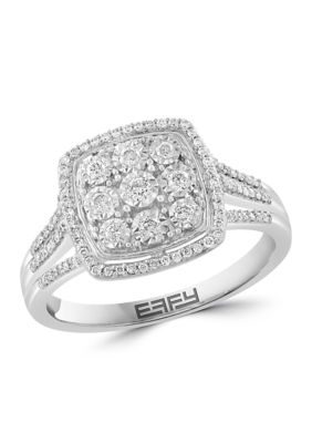Effy 14K White Gold Diamond Ring, 7