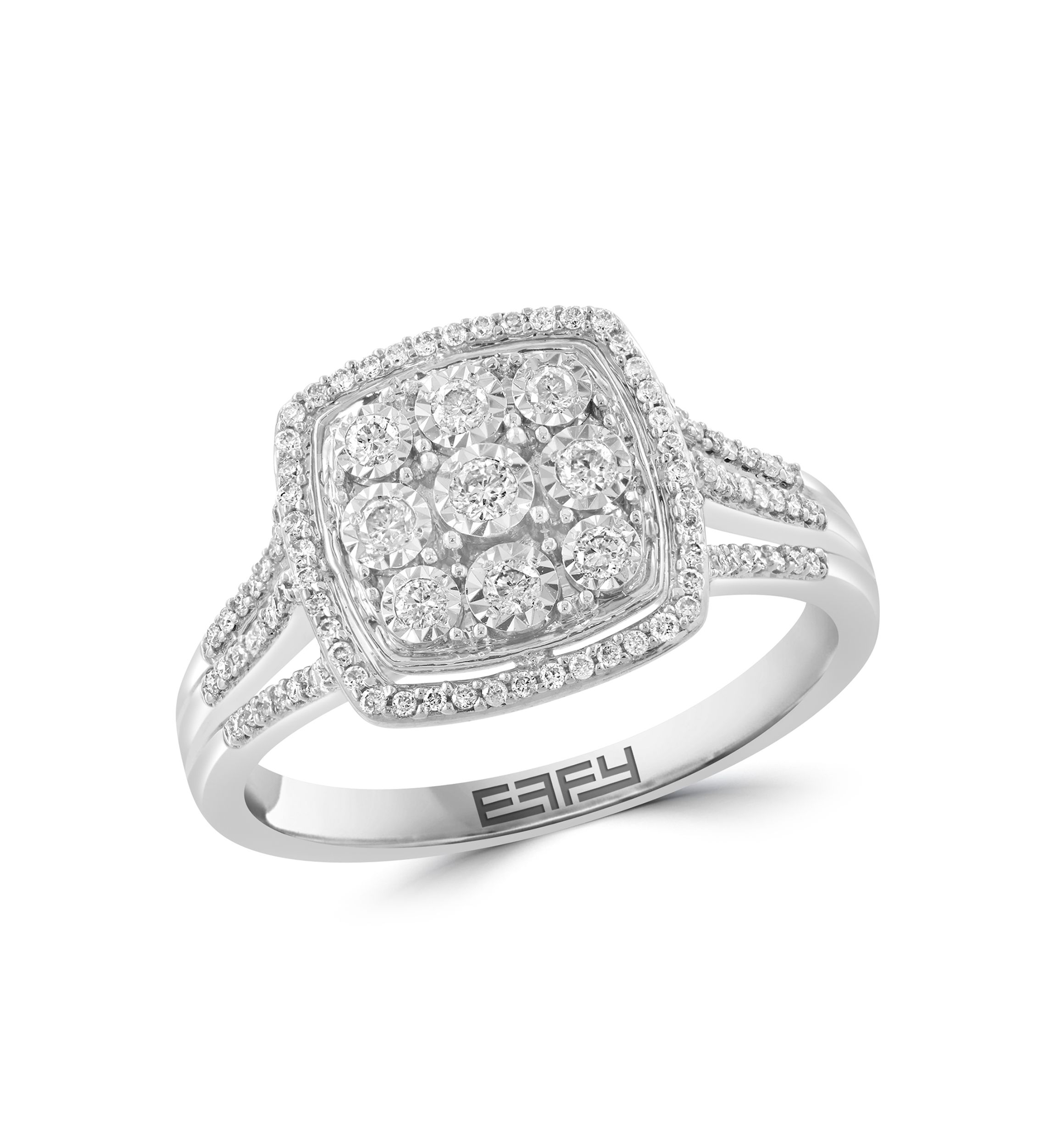 14K White Gold Diamond Ring 
