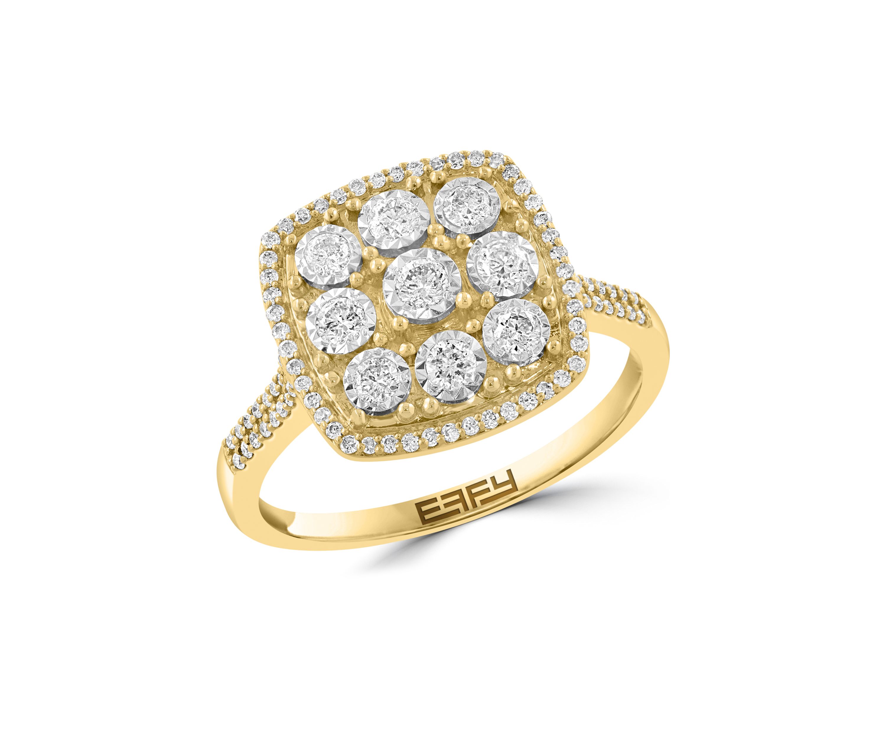  14K White and Yellow Gold Diamond Ring 