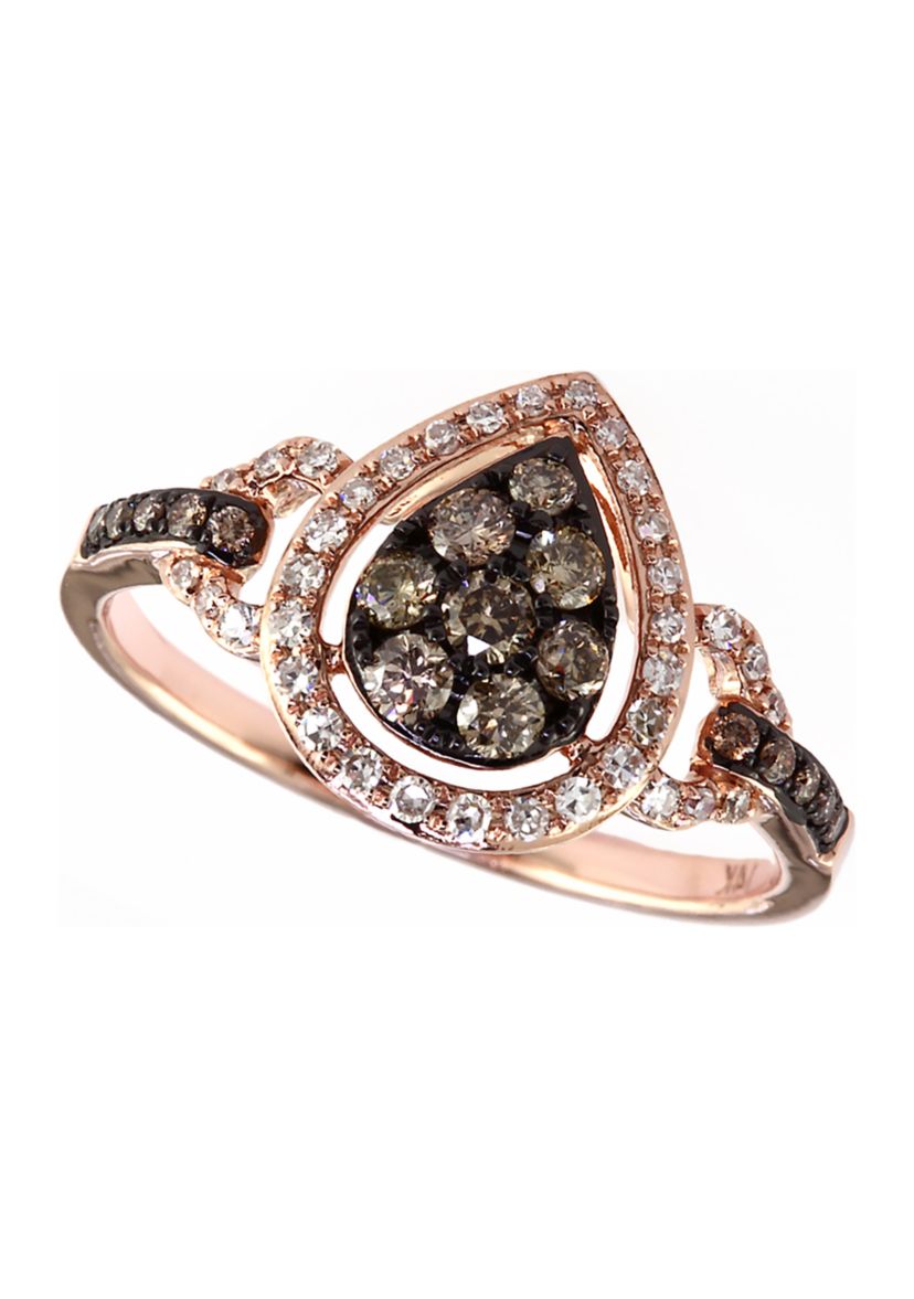 1/2 ct. t.w. Diamond Espresso Ring in 14K Rose Gold 