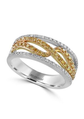 Effy 5/8 Ct. T.w. Diamond Ring In 14K Two Tone Gold