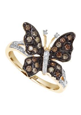 Effy® 1.42 ct. t.w. Emerald and 1/2 ct. t.w. Diamond Ring in 14K Yellow ...