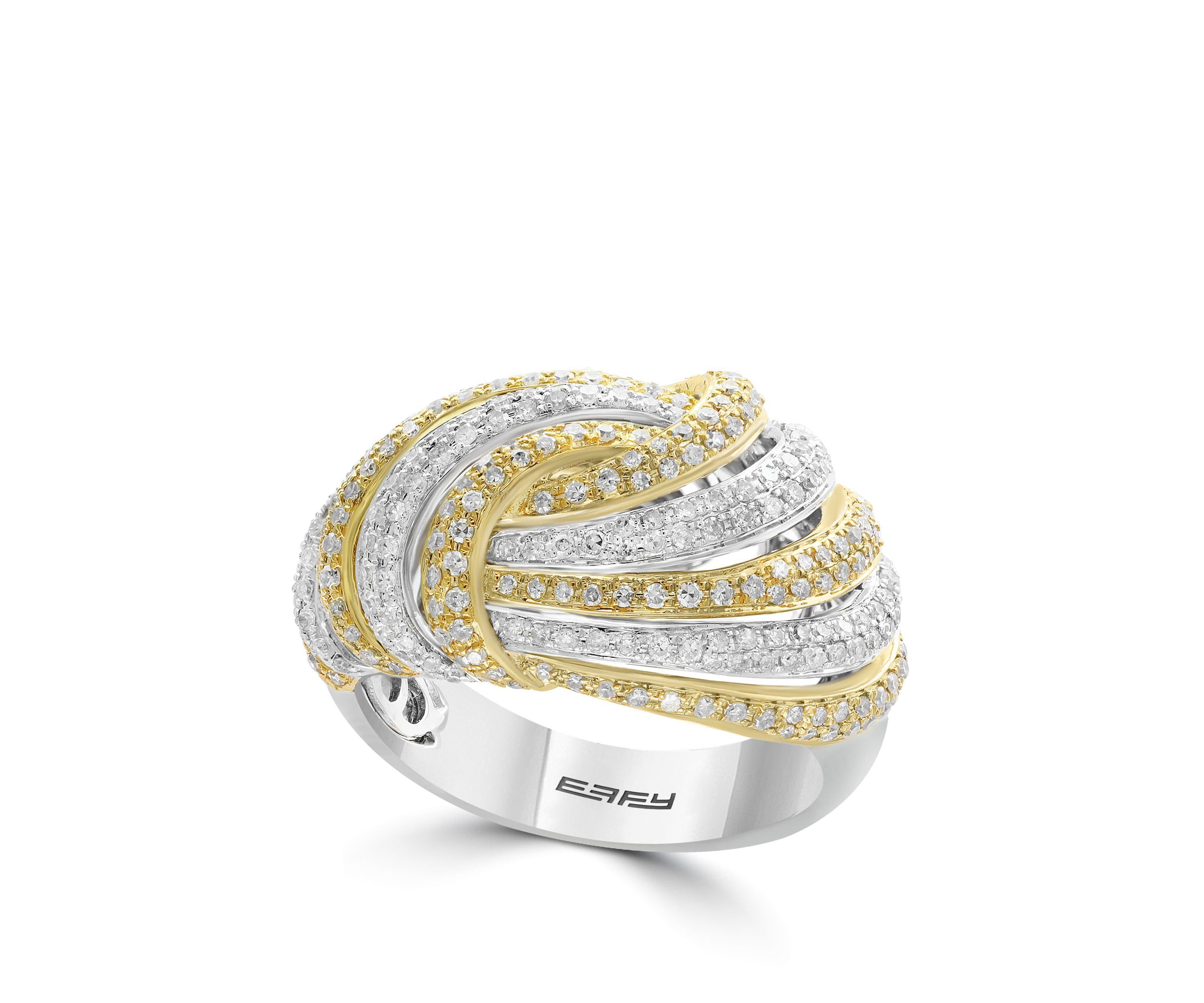 1.12 ct. t.w. Diamond Ring in 14k White and Yellow Gold