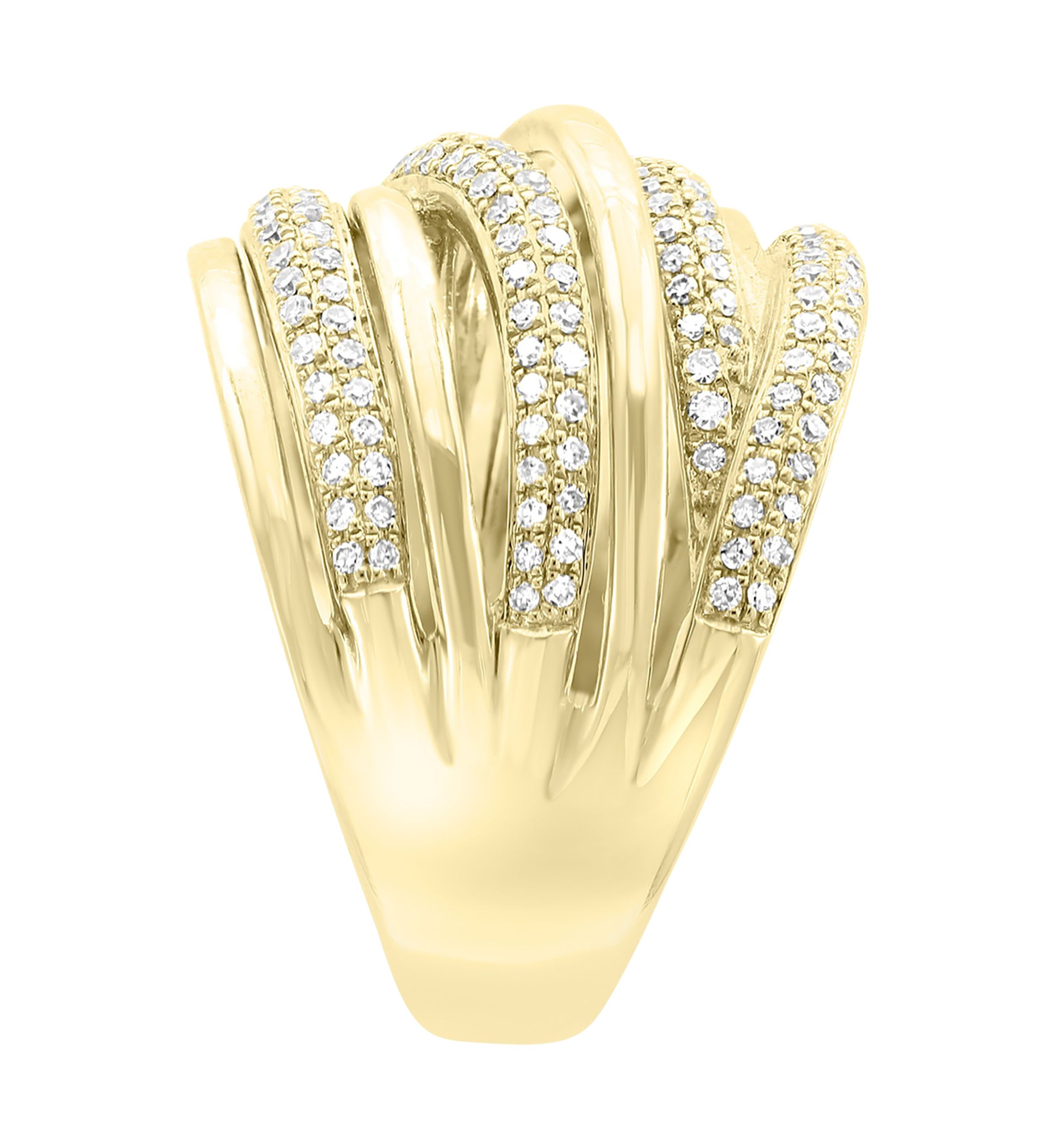3/4 ct. t.w. Diamond Faux Stacked Ring in 14k Yellow Gold 
