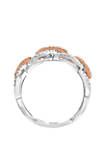 1.09 ct. t.w. Diamond Band in 14k White and Rose Gold 