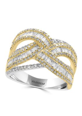 Effy Diamond Band Ring in 14K White & Yellow Gold -  5400452WZ0X331DD5