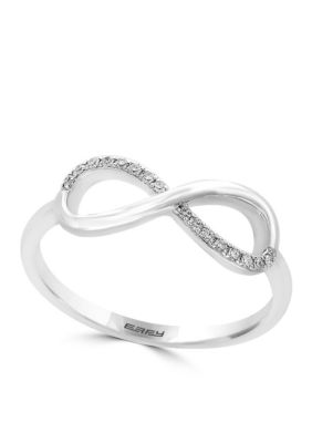 Effy Sterling Silver Diamond Infinity Design Ring