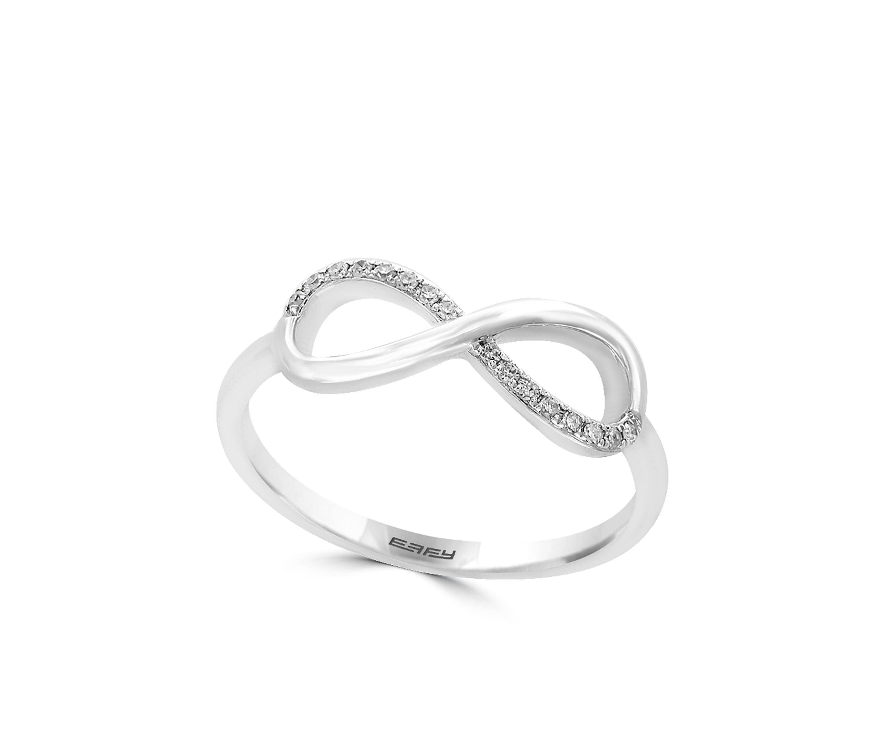 Sterling Silver Diamond Infinity Design Ring