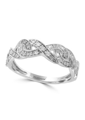 Effy 1/4 Ct. T.w. Diamond Ring In 14K White Gold