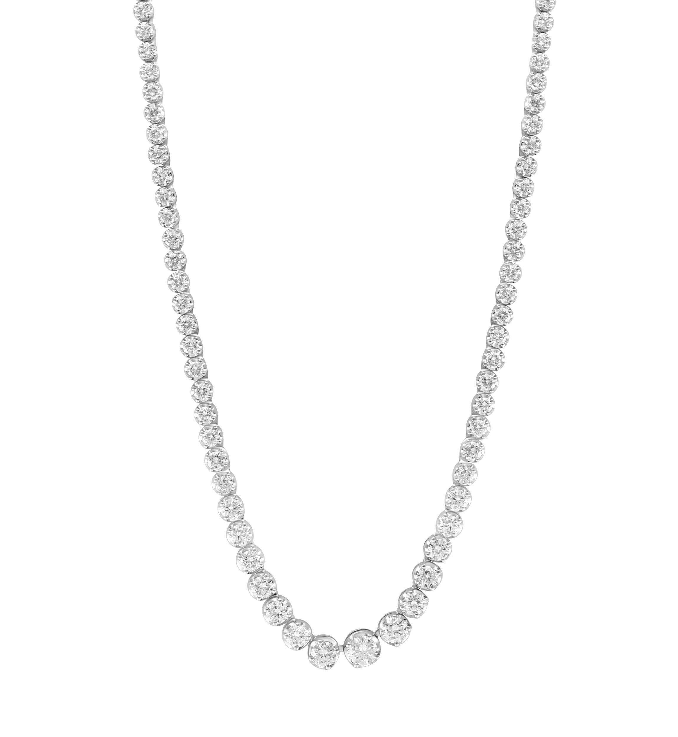  14K White Gold Lab Grown Diamond Necklace
