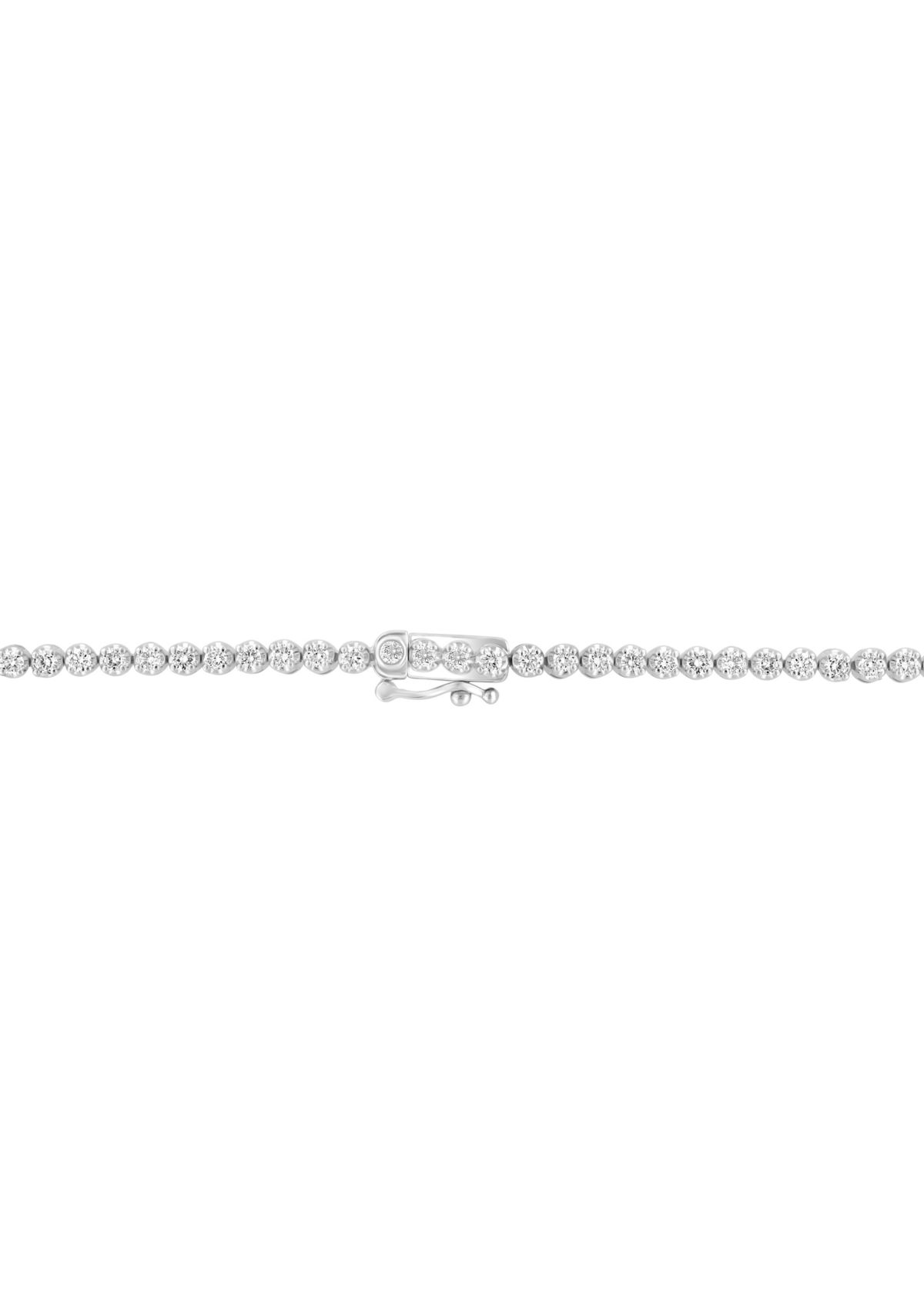  14K White Gold Lab Grown Diamond Necklace