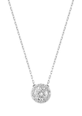 Effy 1.52 ct. t.w. Lab Grown Diamond Round Pendant Necklace in 14K White Gold -  5400452XA0IP45HH3