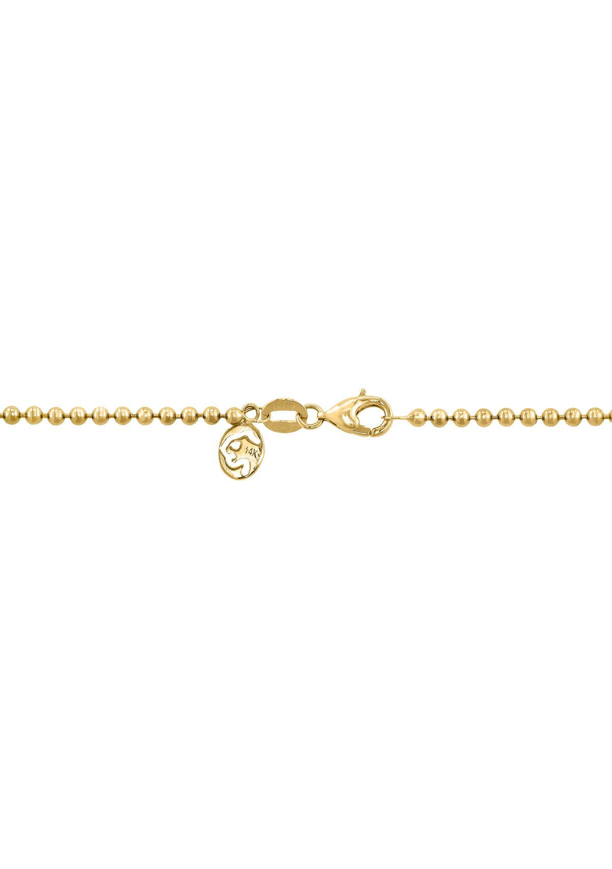 Lab Grown Diamond Necklace in 14K Yellow Gold
