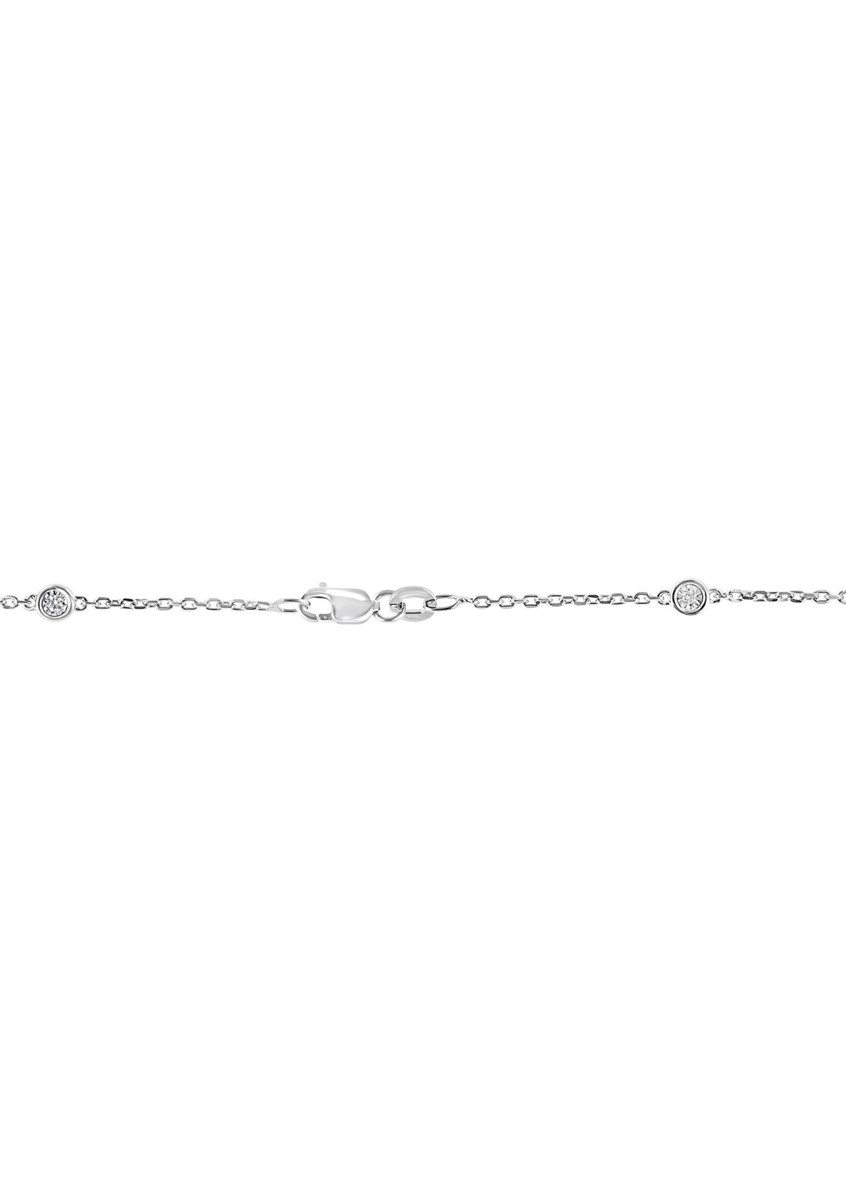 14K White Gold Lab Diamond Necklace