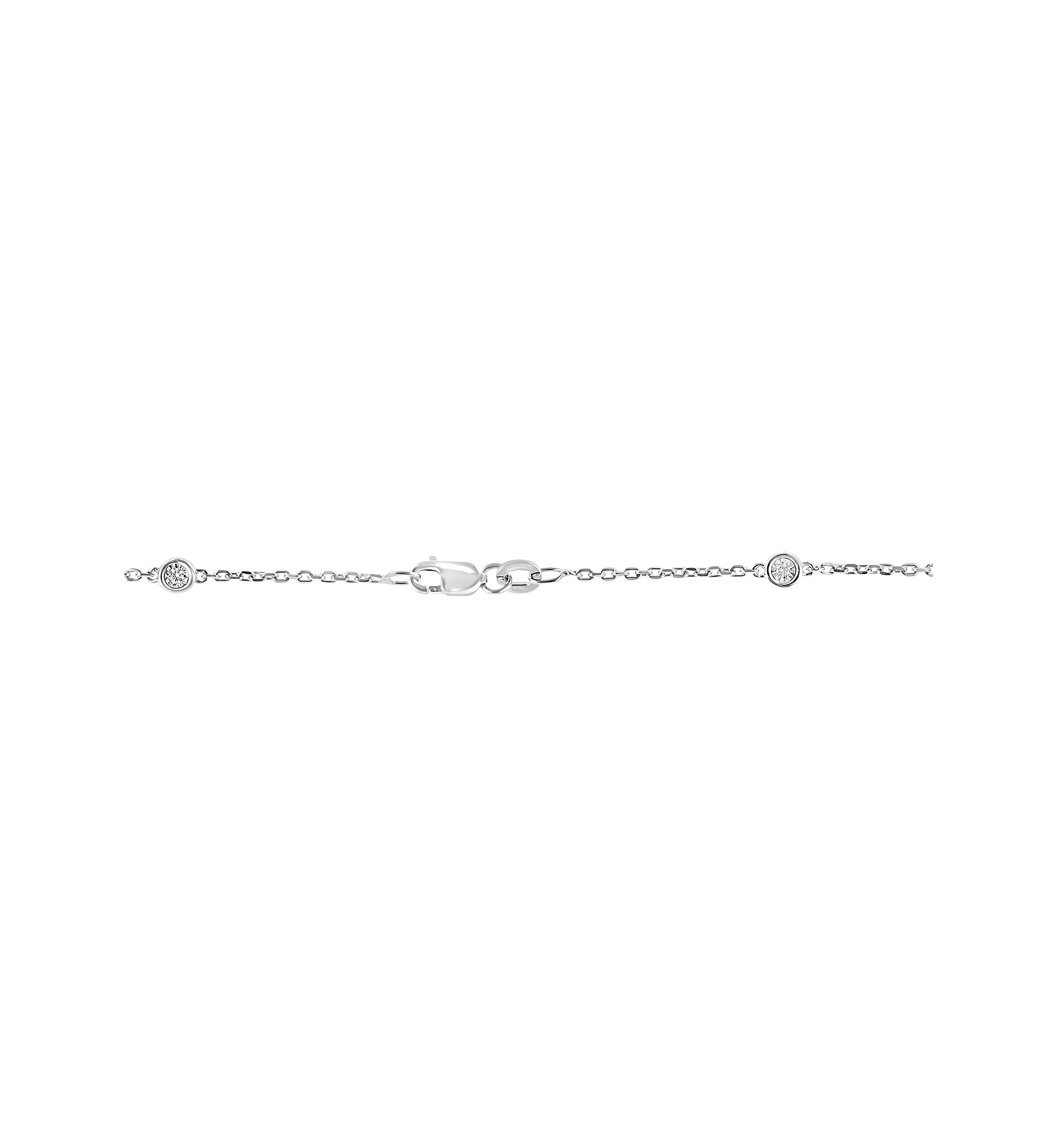 14K White Gold Lab Diamond Necklace