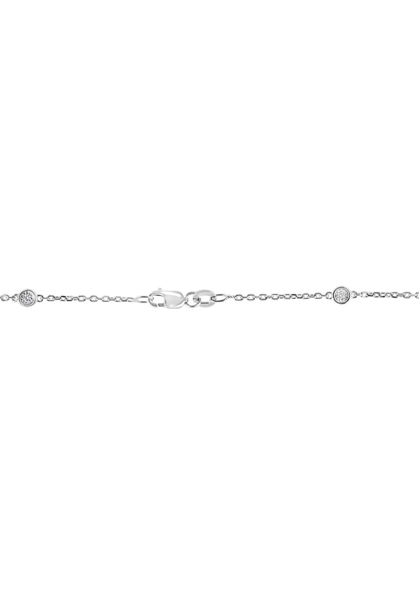 14K White Gold Lab Diamond Necklace