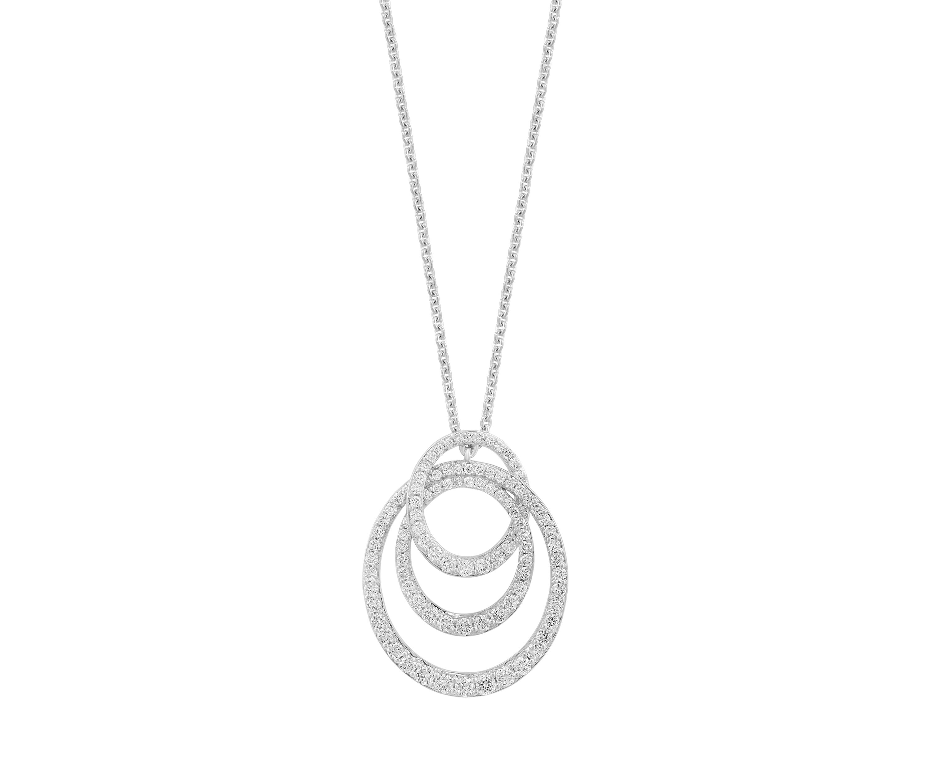 Lab Created 14K White Gold Lab Diamond Necklace 
