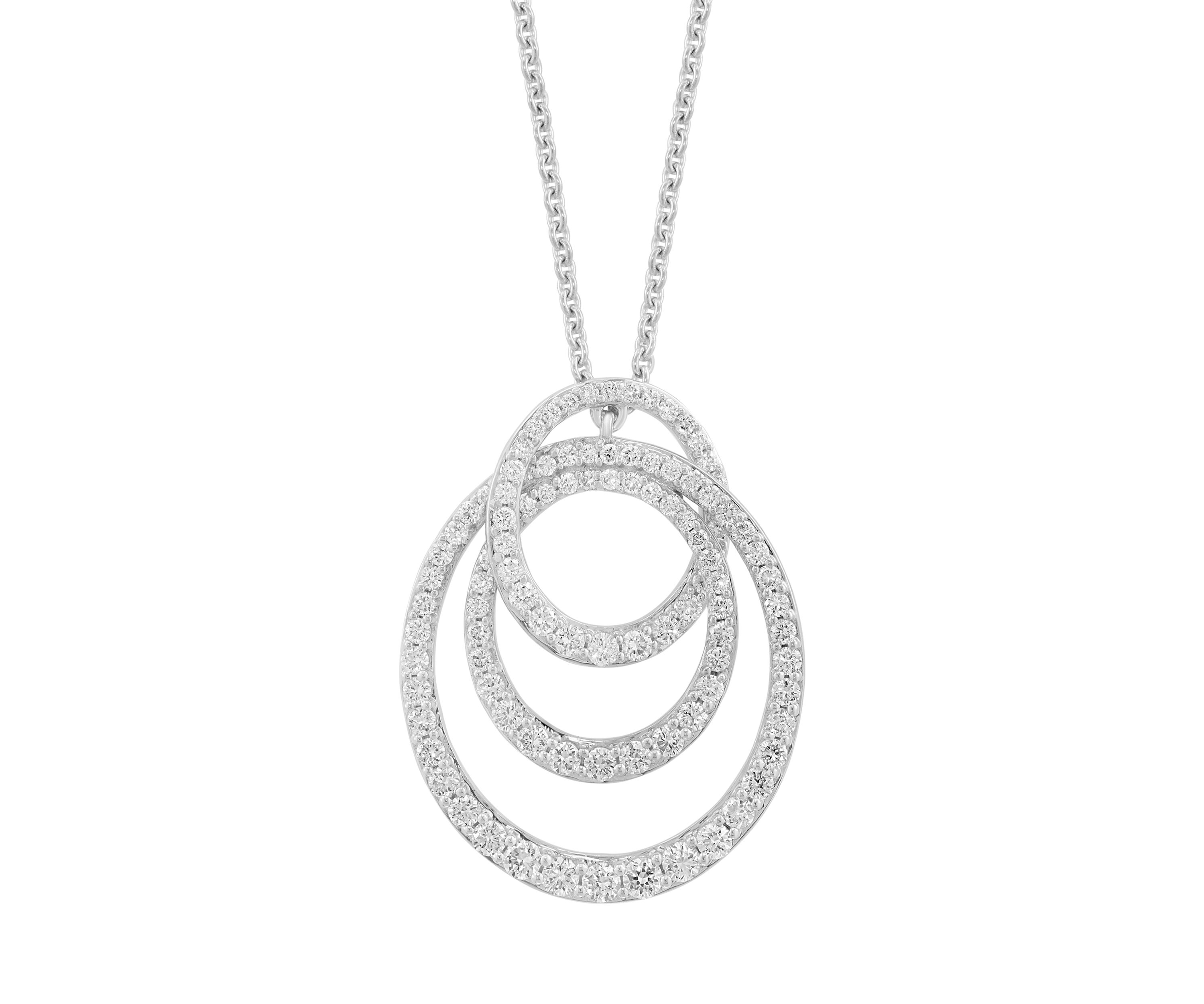 Lab Created 14K White Gold Lab Diamond Necklace 