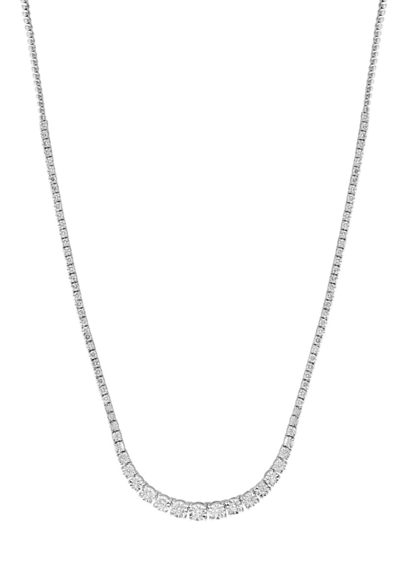 2.85 ct. t.w. Lab Grown Diamond Necklace in 14K White Gold