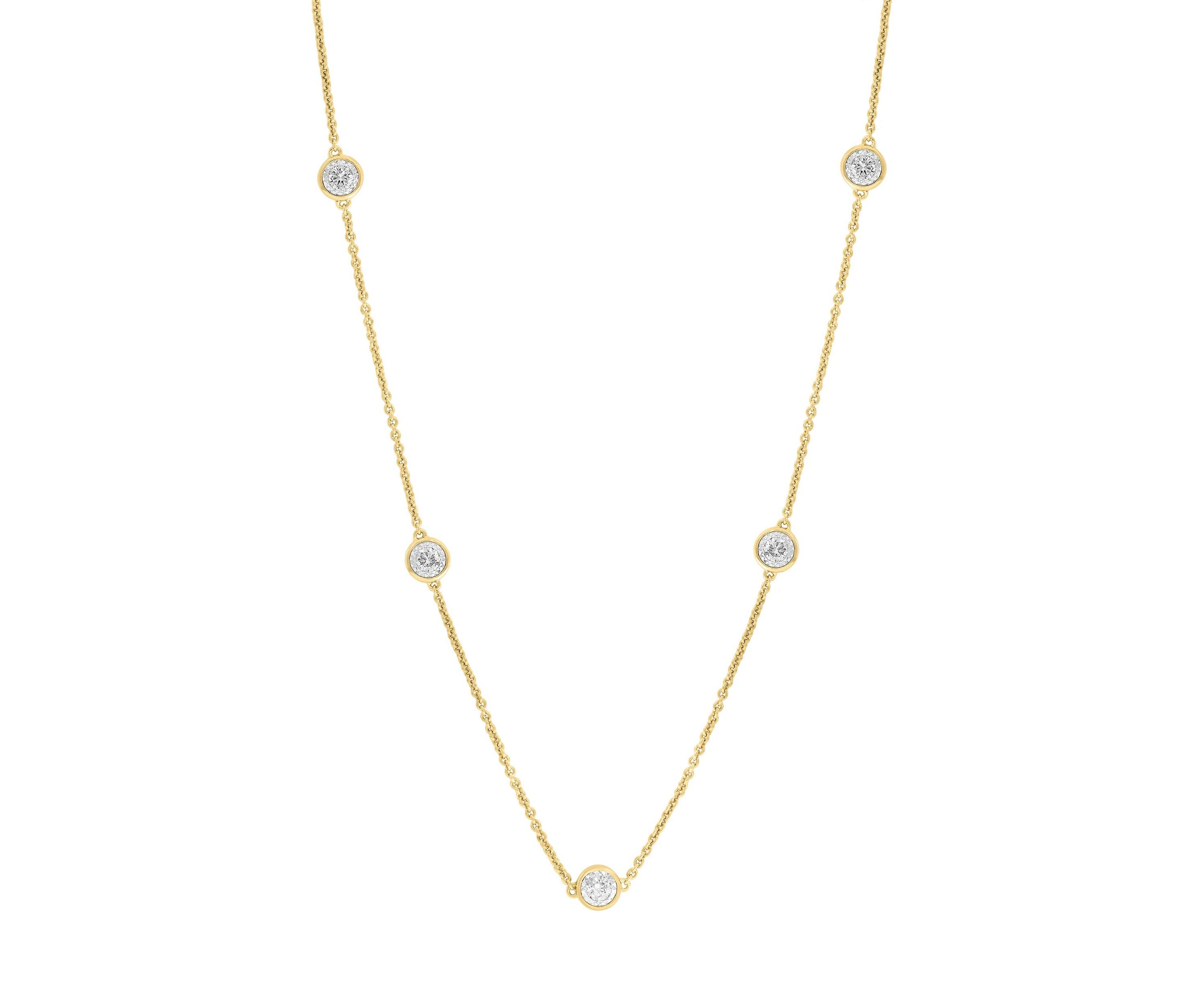 1 ct. t.w. Lab Grown Diamond Necklace in Gold Over Sterling Silver