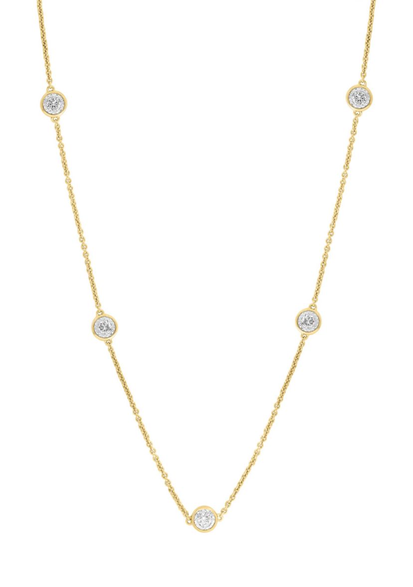 1 ct. t.w. Lab Grown Diamond Necklace in Gold Over Sterling Silver