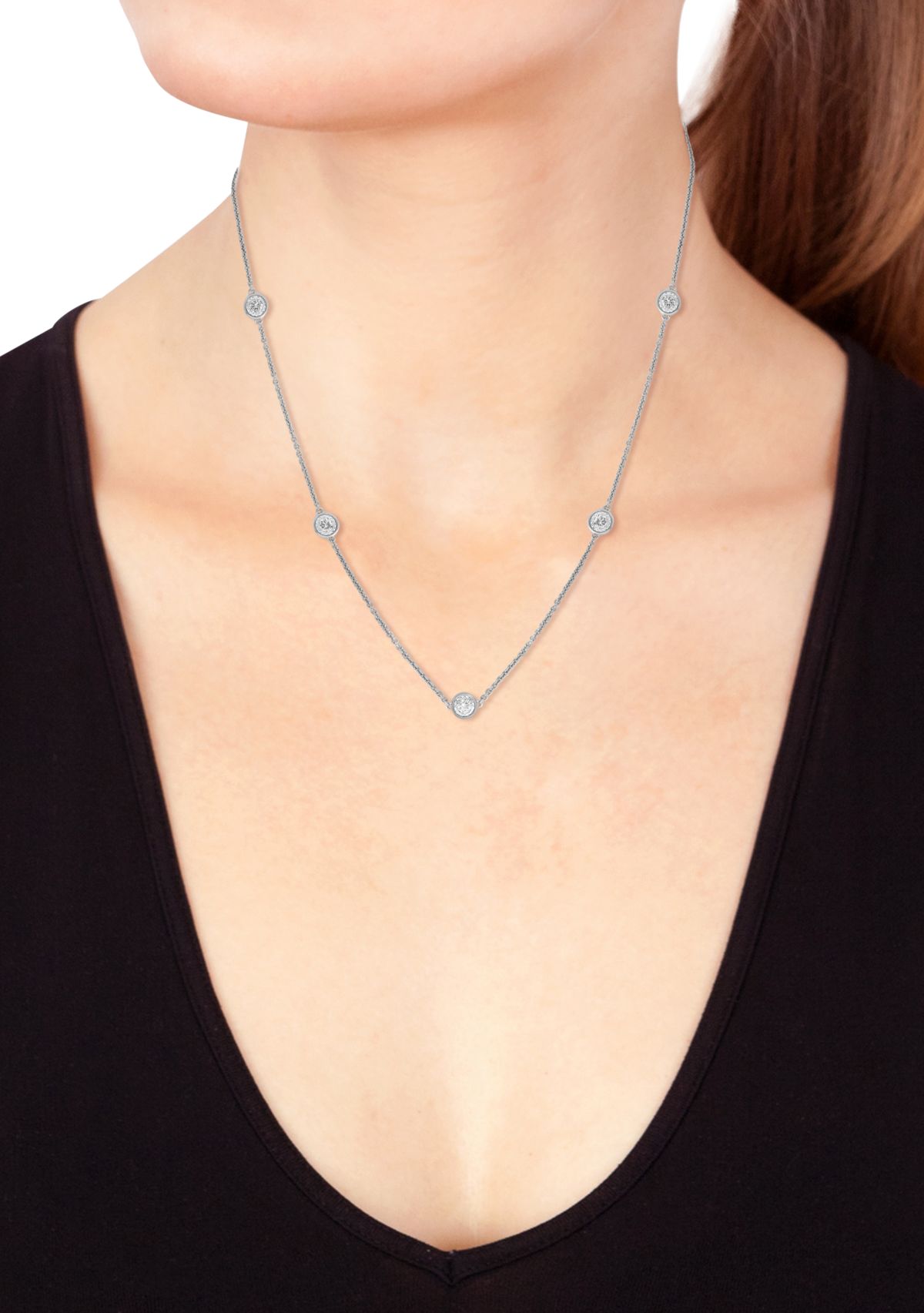 7/8 ct. t.w. Lab Grown Diamond Necklace in 925 Sterling Silver