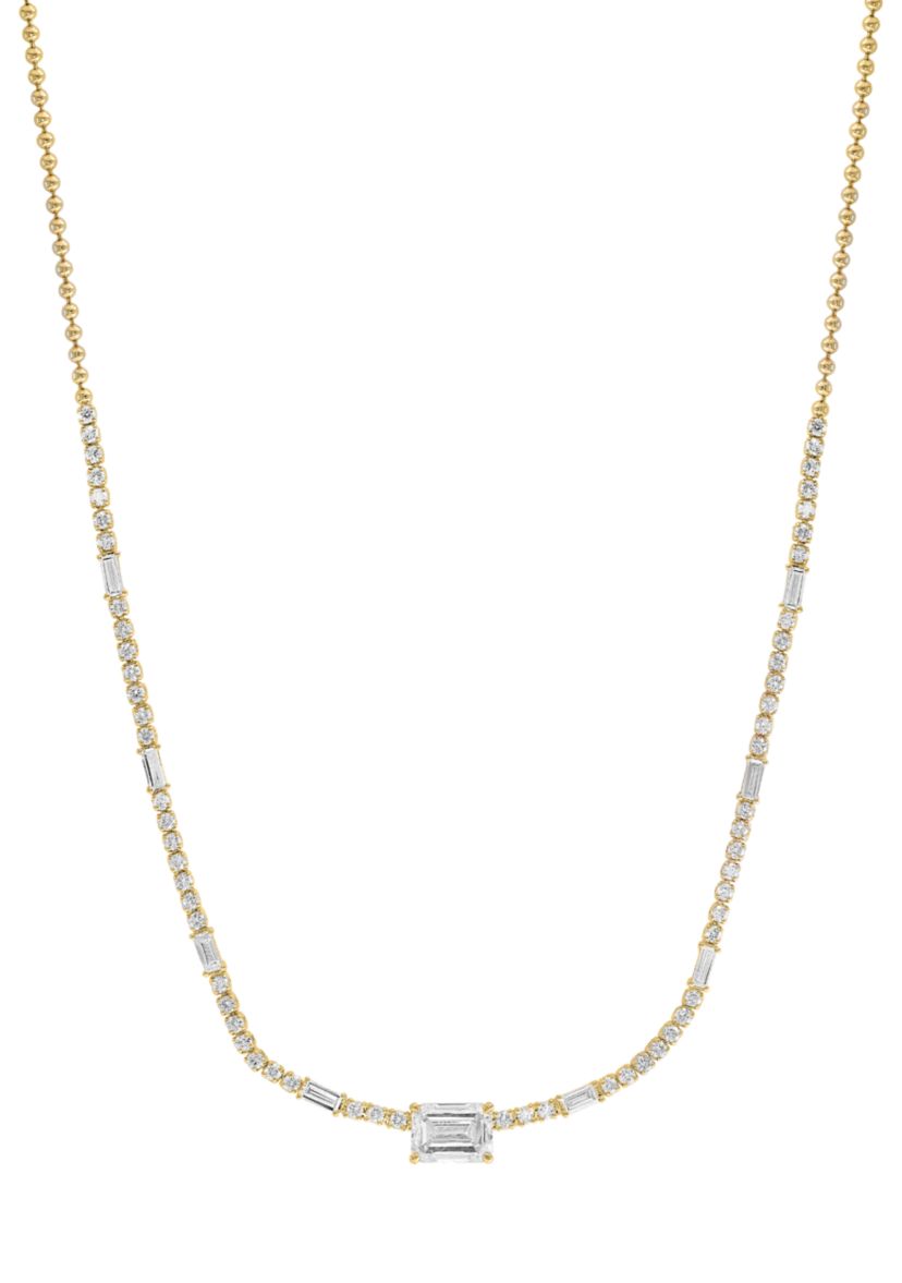 14K Yellow Gold Lab Grown Diamond Necklace