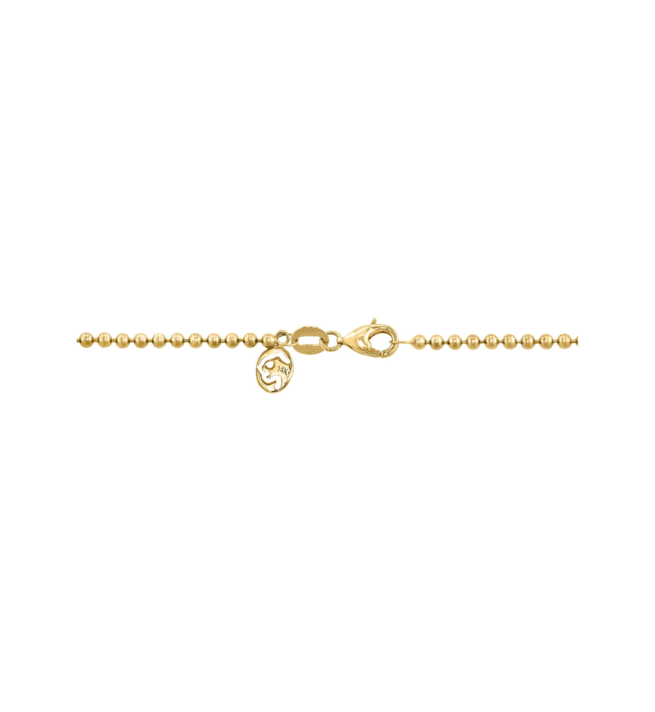 14K Yellow Gold Lab Grown Diamond Necklace