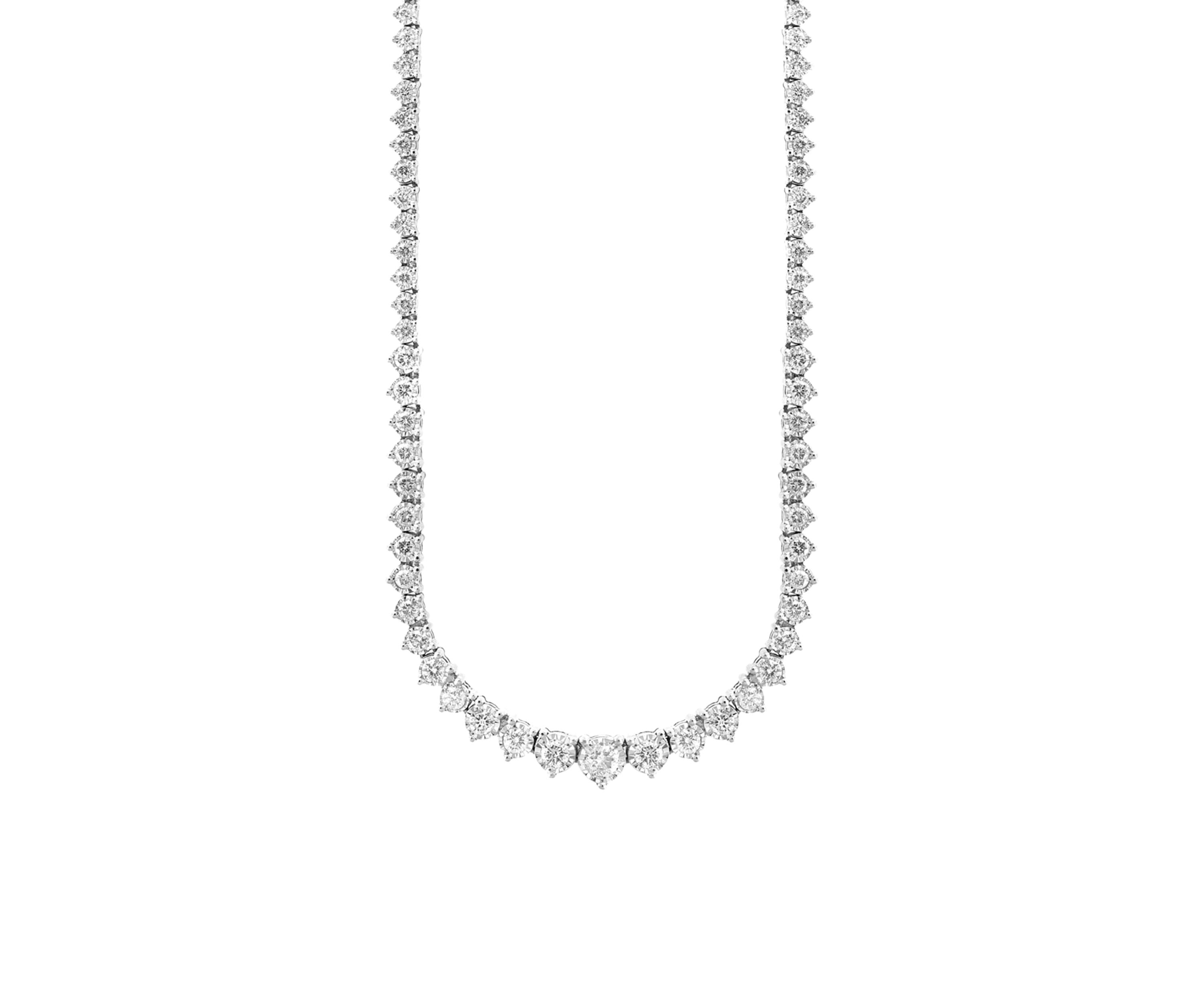 2.91 ct. t.w. Diamond Tennis Necklace in 14k White Gold 