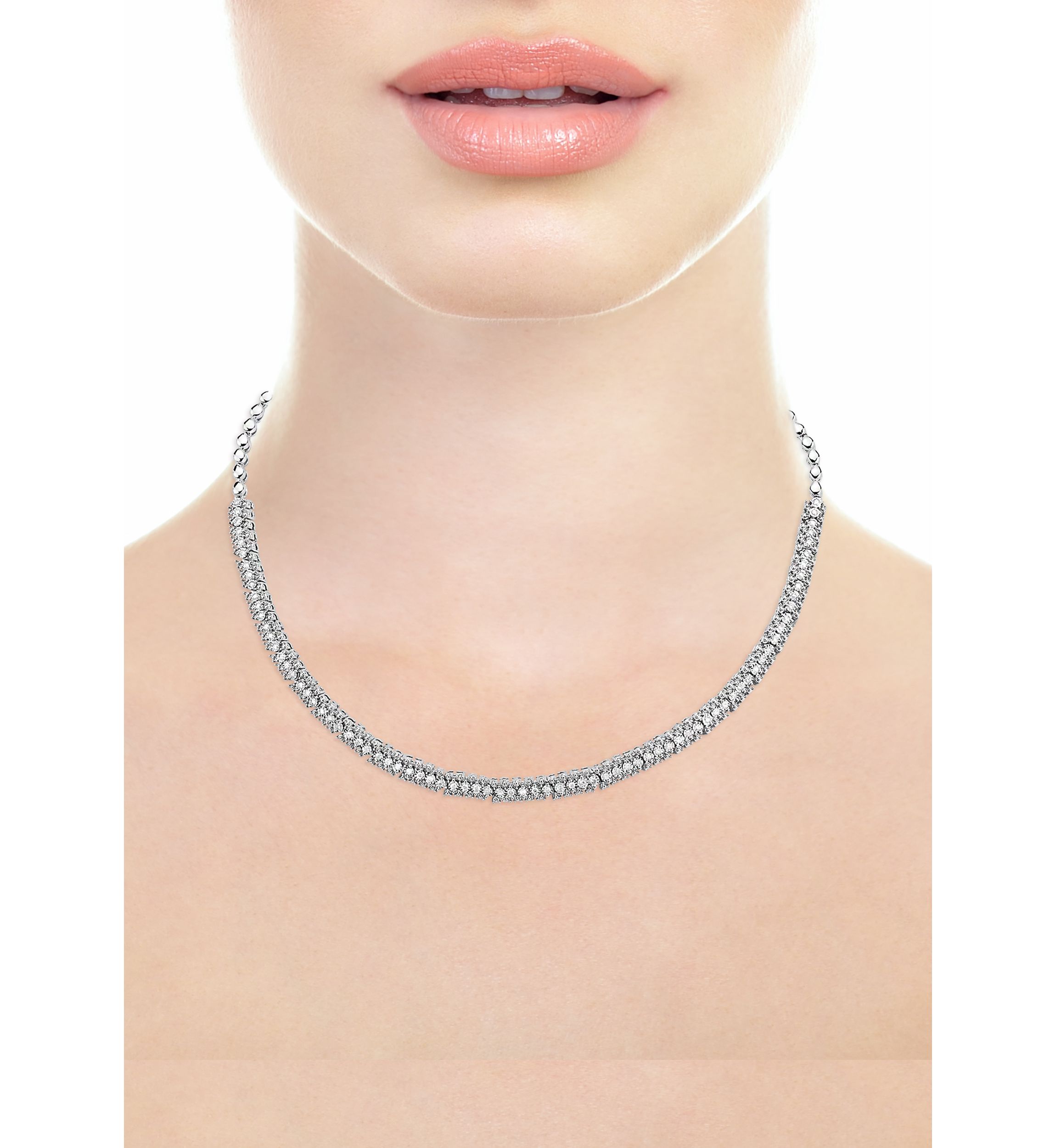7/8 ct. t.w. Diamond Necklace in Sterling Silver 