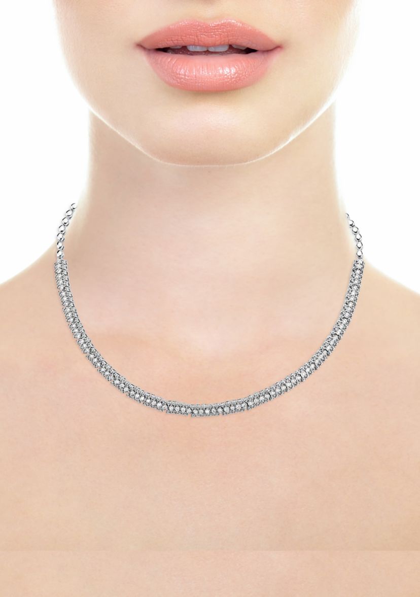 7/8 ct. t.w. Diamond Necklace in Sterling Silver 
