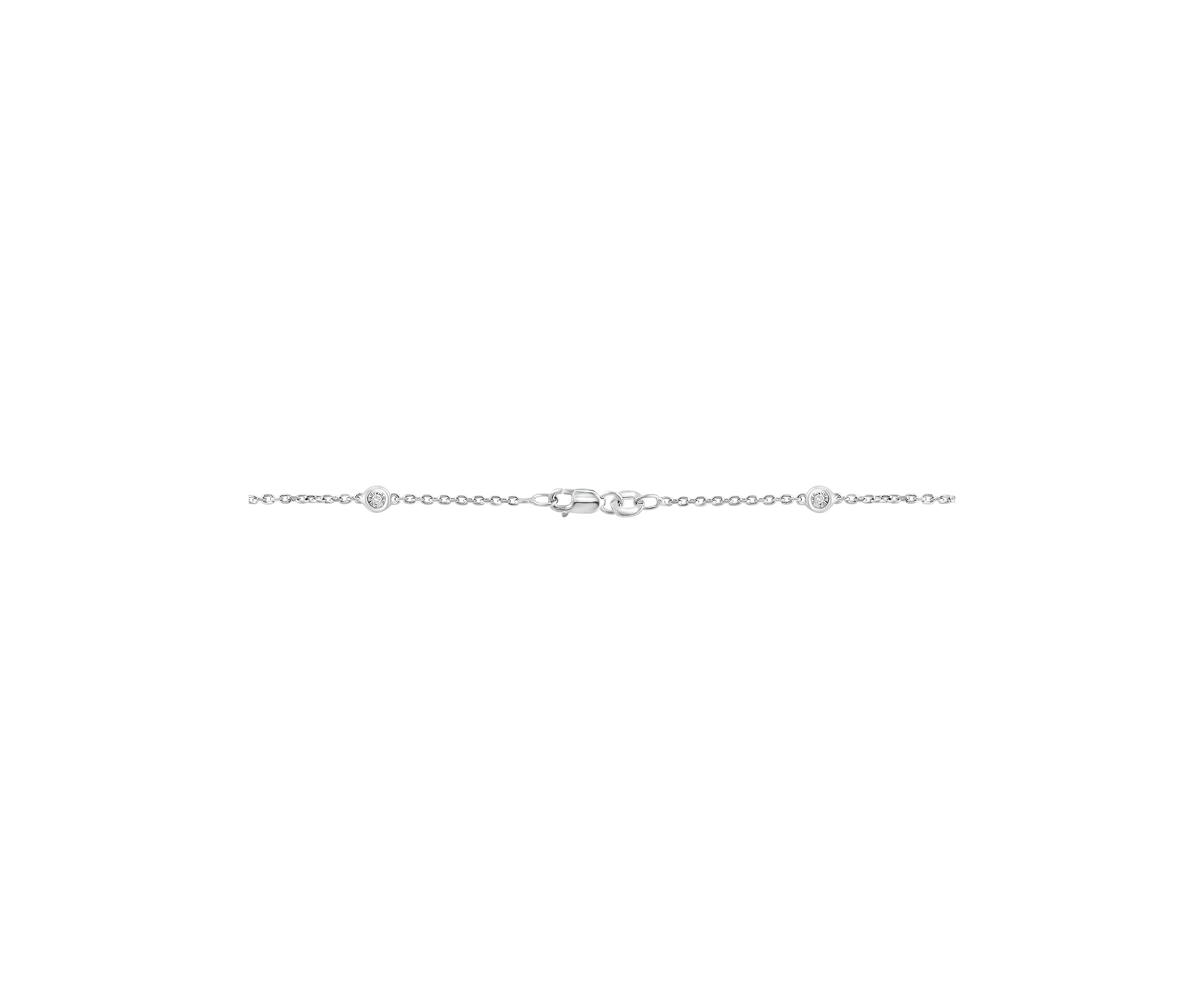 1/4 ct. t.w. Diamond Miracle Set Station Necklace in Sterling Silver