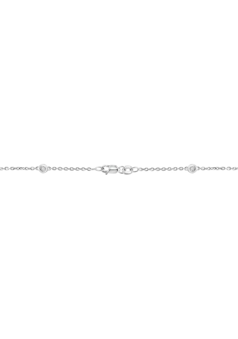 1/4 ct. t.w. Diamond Miracle Set Station Necklace in Sterling Silver