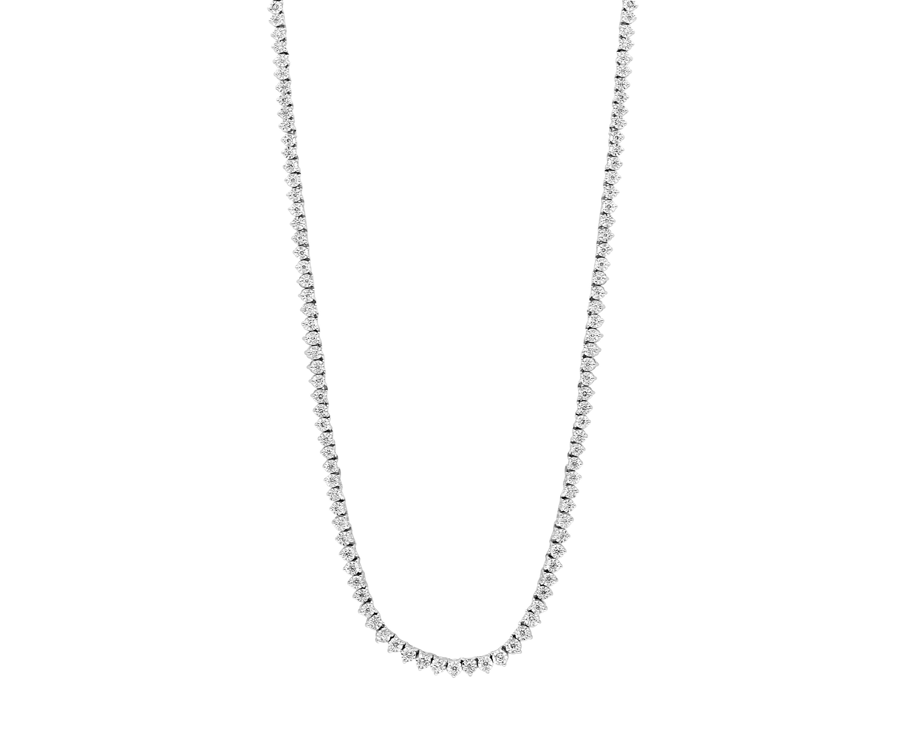 1 ct. t.w. Miracle Set Diamond Tennis Necklace in 14K White Gold