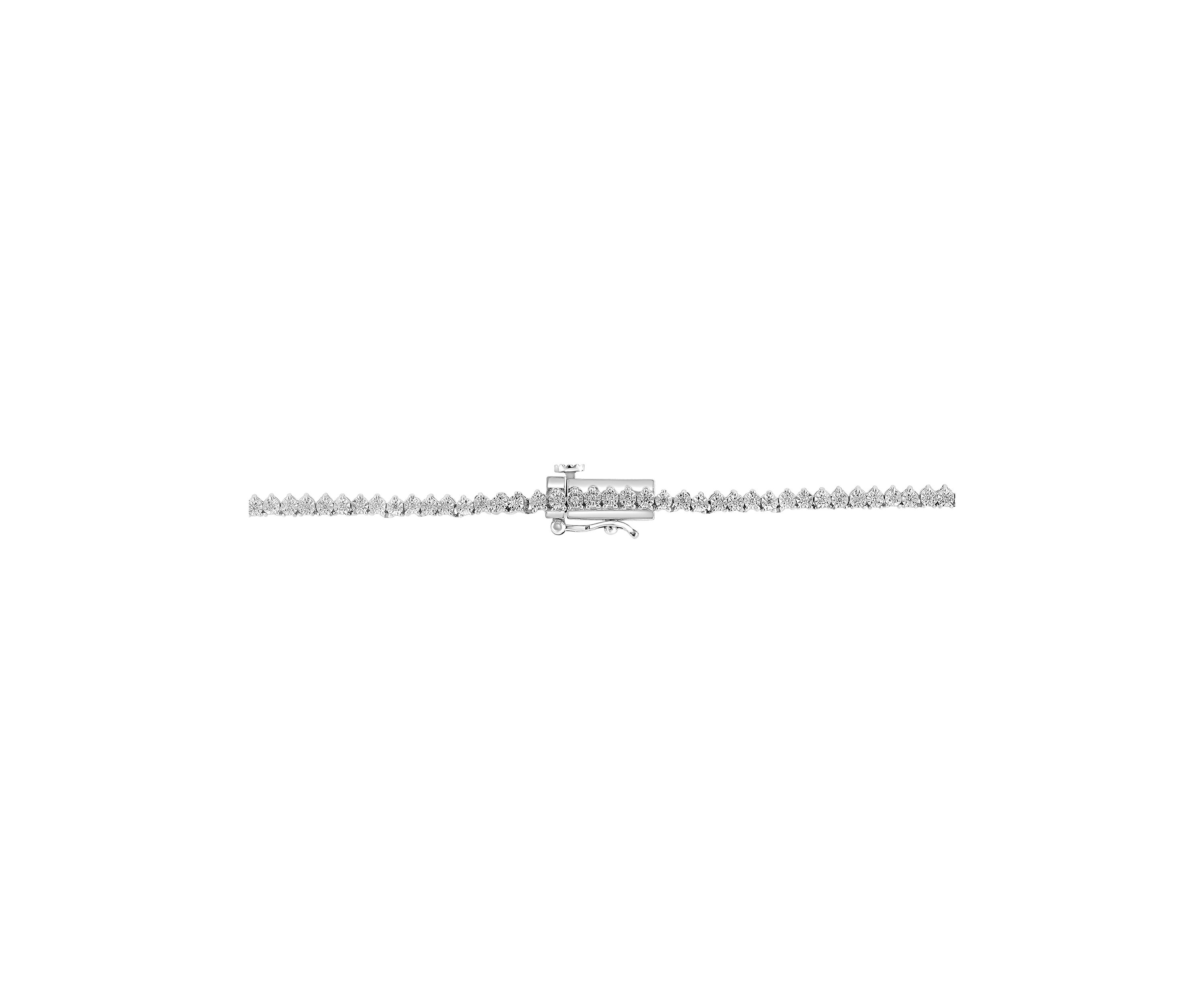 1 ct. t.w. Miracle Set Diamond Tennis Necklace in 14K White Gold