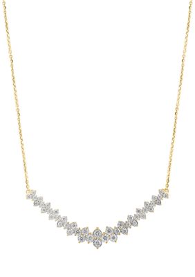 Effy 1 Ct. T.w. Diamond Necklace In 14K White And Yellow Gold