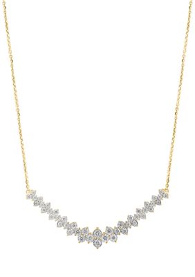 Effy 1 ct. t.w. Diamond Necklace in 14K White and Yellow Gold, 16 in