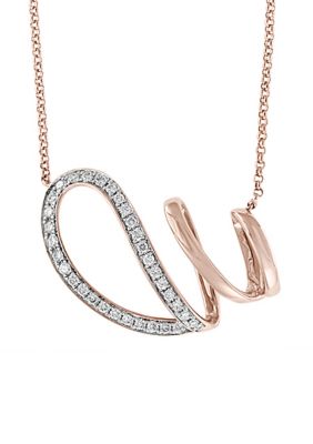 Effy 14K Rose Gold Diamond Necklace