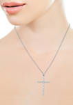 1/4 ct. t.w. Diamond Cross Pendant Necklace in 14k White Gold 