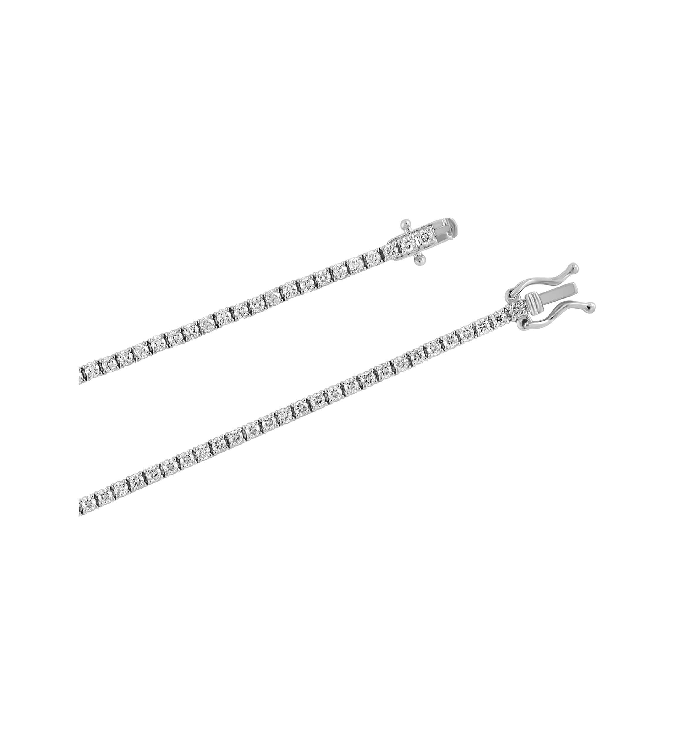9.94 ct. t.w. Diamond Tennis Necklace in 14K White Gold