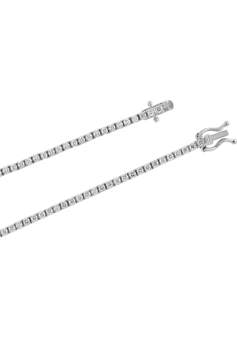 9.94 ct. t.w. Diamond Tennis Necklace in 14K White Gold