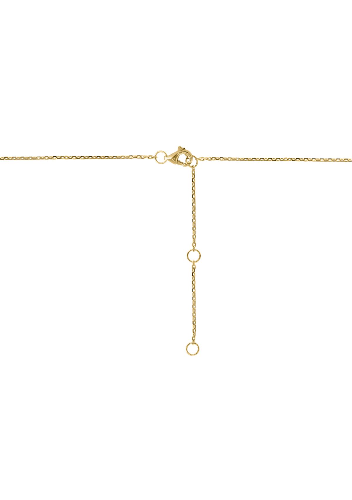 1/4 ct. t.w. Diamond, 1 ct. t.w. Natural Ruby Necklace in 14K Yellow Gold