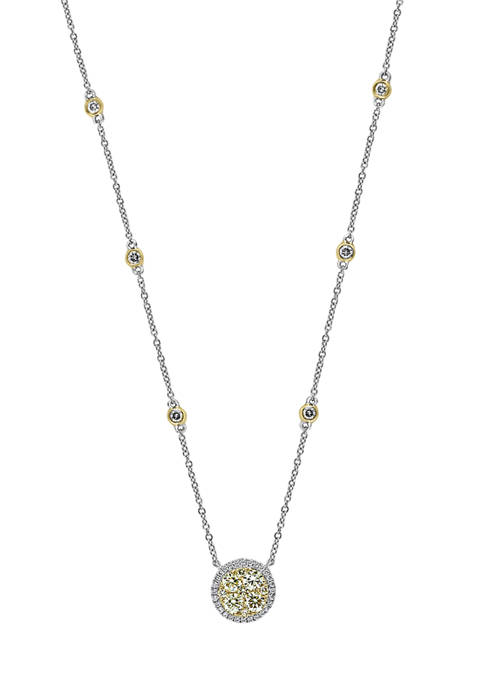 1.33 ct. t.w. Diamond Canaré Pendant Necklace in 14K Two Tone Gold