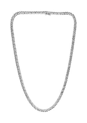 Effy 1.28 Ct. T.w. Diamond Tennis Necklace In Sterling Silver