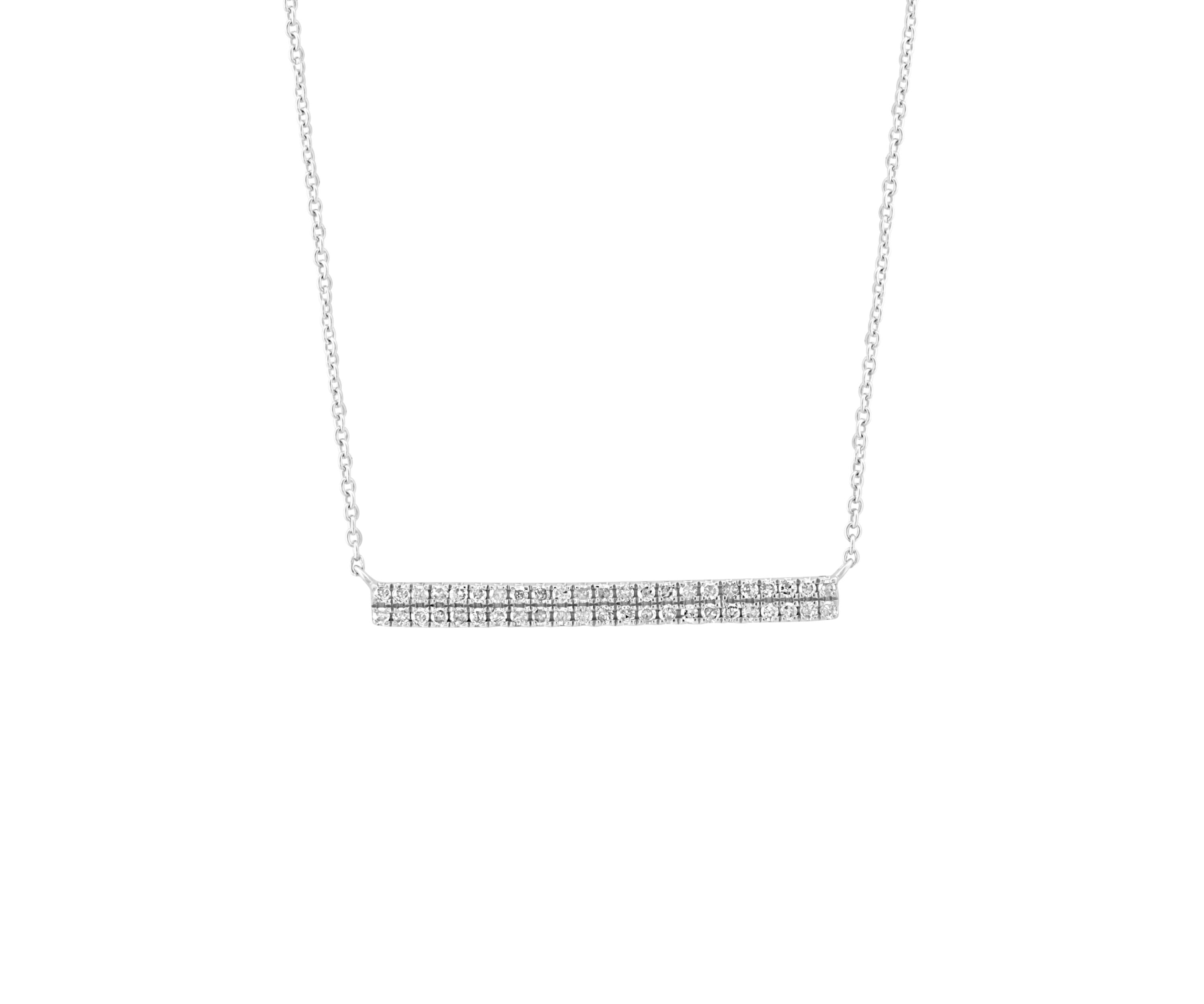 1/4 ct. t.w. Diamond Bar Necklace in Sterling Silver