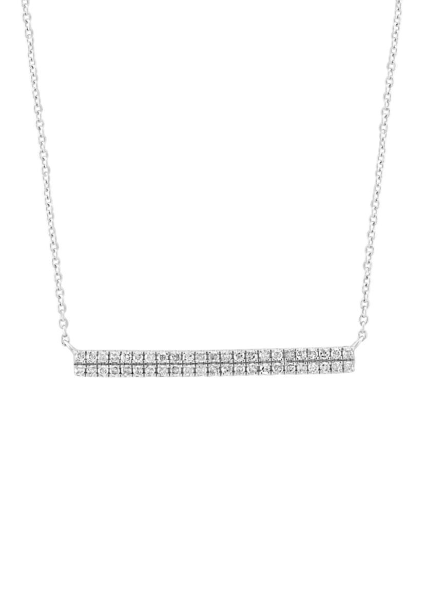 1/4 ct. t.w. Diamond Bar Necklace in Sterling Silver